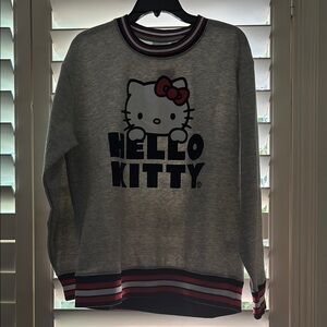 Hello Kitty Gray Sweatshirt with Pink and Black Accents